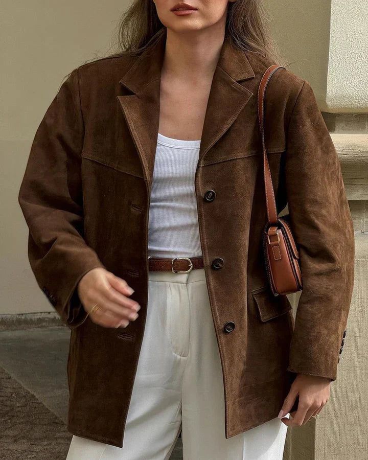 Alina | Monika – Klassischer Wildlederblazer