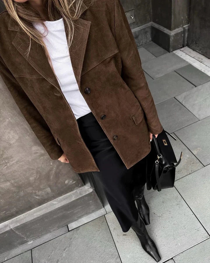 Alina | Monika – Klassischer Wildlederblazer