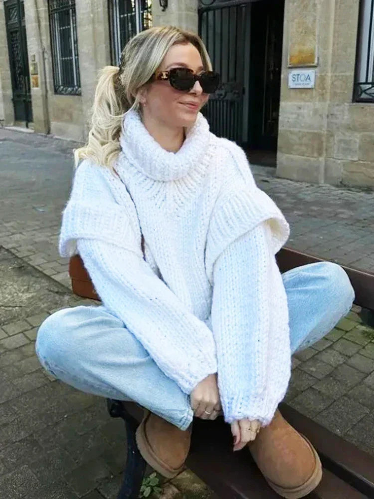 Marlene | Daphne – Strickpullover mit Rollkragen in Übergröße
