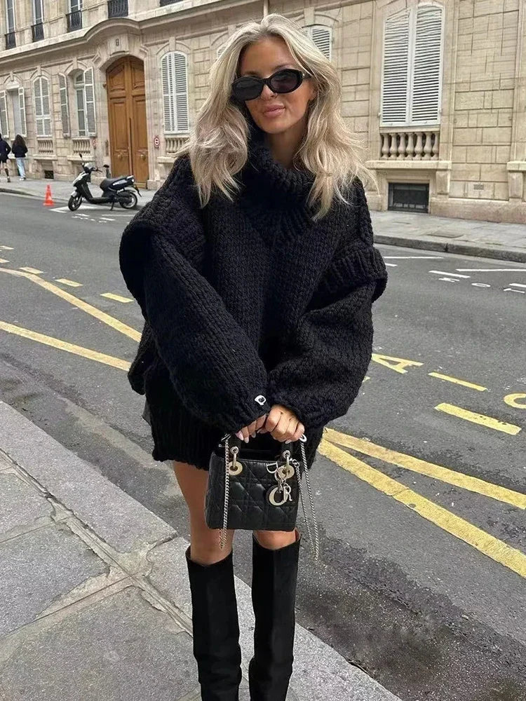 Marlene | Daphne – Strickpullover mit Rollkragen in Übergröße